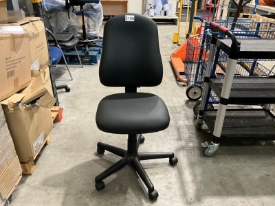 LEATHER FACED OPERATORS CHAIR