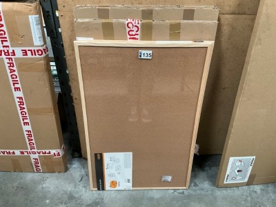 2No. UNUSED BI-OFFICE 900x600 DISPLAY CORK BOARDS & 3No. NOBO 900x600 NOTICEBOARDS BLUE