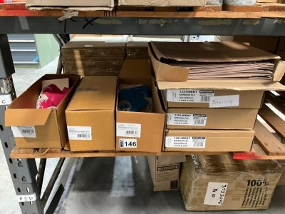 QUANTITY OF UNUSED ASSORTED REINFORCED STRING TAGS 120x60mm & 150No.+ EASTLIGHT 13214DENT SUSPENSION FILES