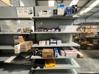QUANTITY OF ASSORTED PRINTER INK & TONER CARTRIDGES