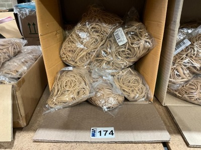 LARGE QUANTITY OF UNUSED ASSORTED RUBBER BANDS