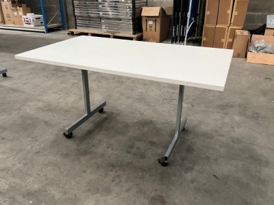 RECTANGULAR FLIP TOP MOBILE OFFICE TABLE