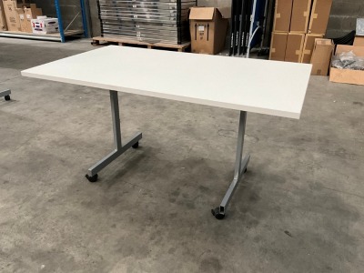 RECTANGULAR FLIP TOP MOBILE OFFICE TABLE