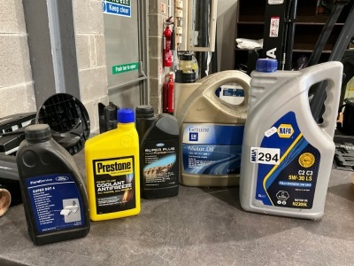 QUANTITY OF ASSORTED ENGINE OIL