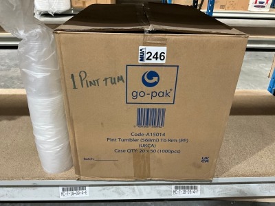 QUANTITY OF UNUSED GO-PAK 1 PINT TUMBLERS