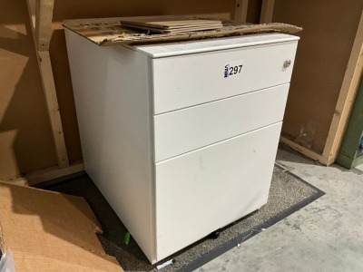THREE DRAWER METAL PEDESTAL