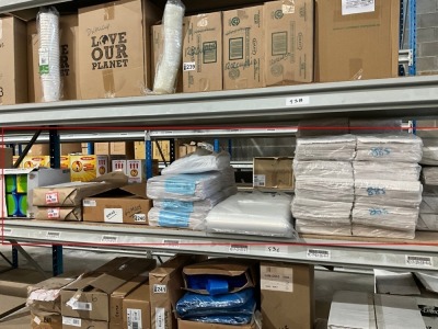 LARGE QUANTITY OF CATERING DISPOSABLE BAGS & FACIAL TISSUES