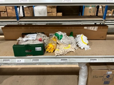 QUANTITY OF UNUSED ASSORTED MOP HEADS
