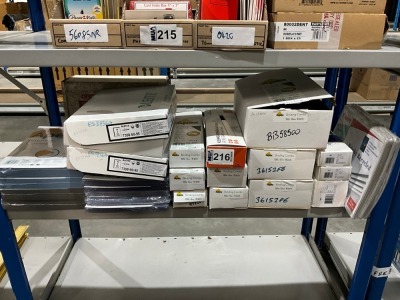 SHELF LOT OF UNUSED ASSORTED BINDING COVERS & COMBS