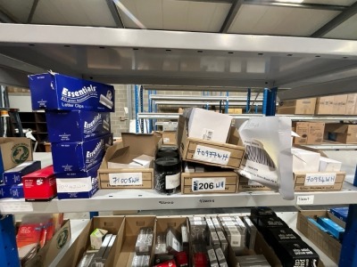 SHELF LOT OF UNUSED ASSORTED OFFICE SUPPLIES