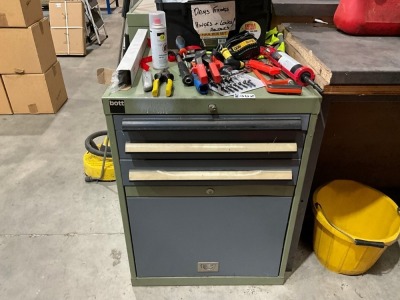BOTT METAL CABINET & CONTENTS