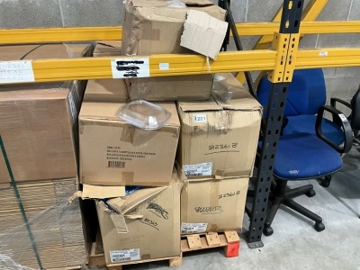 PALLET OF UNUSED ASSORTED FOOD CONTINERS & LIDS