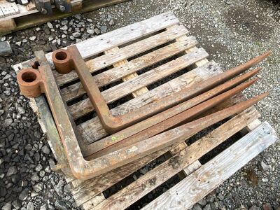 2No. SETS OF ASSORTED FORKS TO SUIT FORKLIFT & TELESCOPIC FORKLIFT