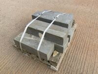 7No. ASSORTED GREY GRANITE KERBS  - 12
