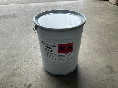 1No. 20 LITRE TIN OF UNUSED BLACK MACHINERY PAINT