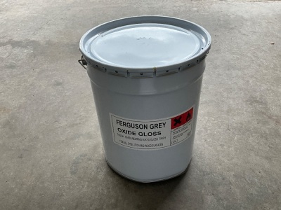 1No. 20 LITRE TIN OF UNUSED GREY OXIDE GLOSS PAINT