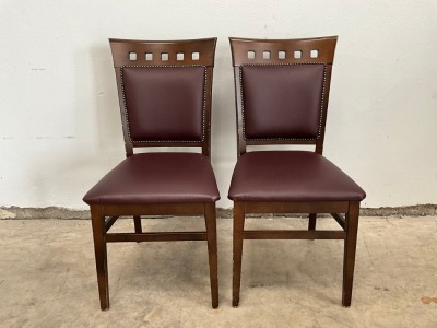 2No. HIGH BACK DINING CHAIRS