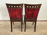 2No. HIGH BACK DINING CHAIRS - 2