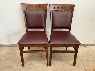 2No. HIGH BACK DINING CHAIRS