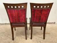 2No. HIGH BACK DINING CHAIRS - 2