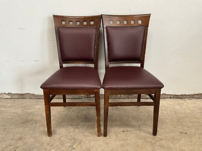 2No. HIGH BACK DINING CHAIRS