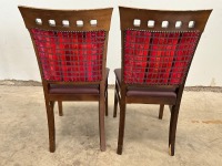 2No. HIGH BACK DINING CHAIRS - 2