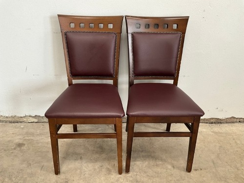 2No. HIGH BACK DINING CHAIRS