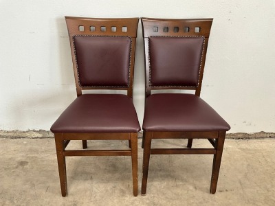2No. HIGH BACK DINING CHAIRS