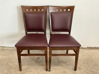 2No. HIGH BACK DINING CHAIRS
