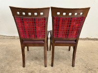 2No. HIGH BACK DINING CHAIRS - 2