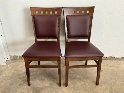 2No. HIGH BACK DINING CHAIRS