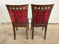 2No. HIGH BACK DINING CHAIRS - 2