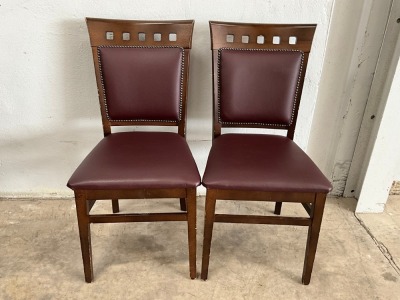2No. HIGH BACK DINING CHAIRS