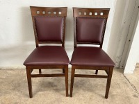 2No. HIGH BACK DINING CHAIRS