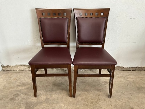 2No. HIGH BACK DINING CHAIRS