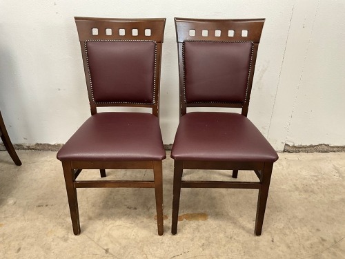 2No. HIGH BACK DINING CHAIRS