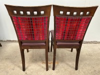 2No. HIGH BACK DINING CHAIRS - 2