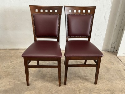 2No. HIGH BACK DINING CHAIRS