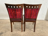 2No. HIGH BACK DINING CHAIRS - 2