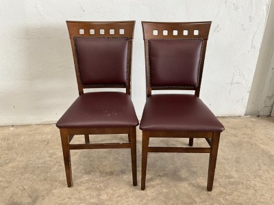2No. HIGH BACK DINING CHAIRS