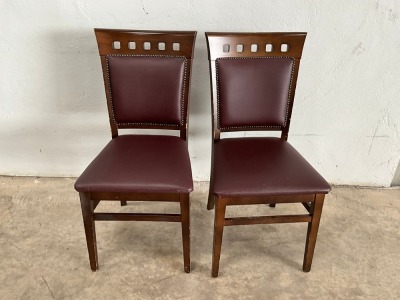 2No. HIGH BACK DINING CHAIRS