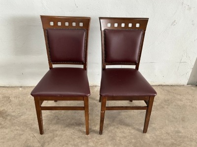 2No. HIGH BACK DINING CHAIRS