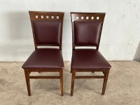 2No. HIGH BACK DINING CHAIRS