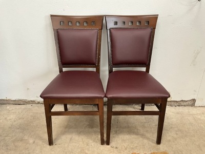 2No. HIGH BACK DINING CHAIRS