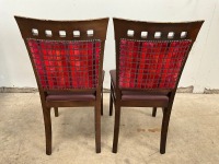 2No. HIGH BACK DINING CHAIRS - 2