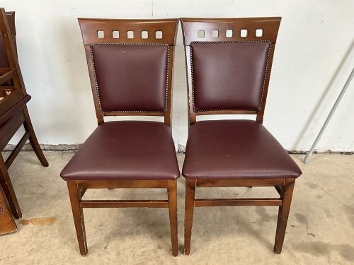 2No. HIGH BACK DINING CHAIRS