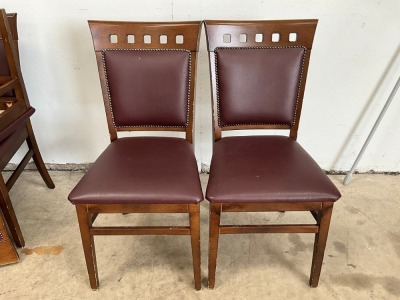 2No. HIGH BACK DINING CHAIRS