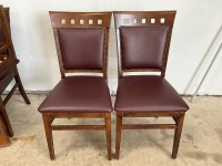 2No. HIGH BACK DINING CHAIRS