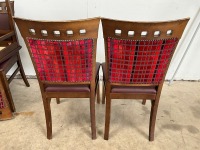 2No. HIGH BACK DINING CHAIRS - 2