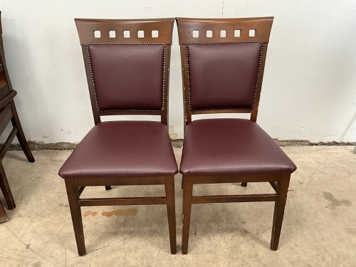 2No. HIGH BACK DINING CHAIRS